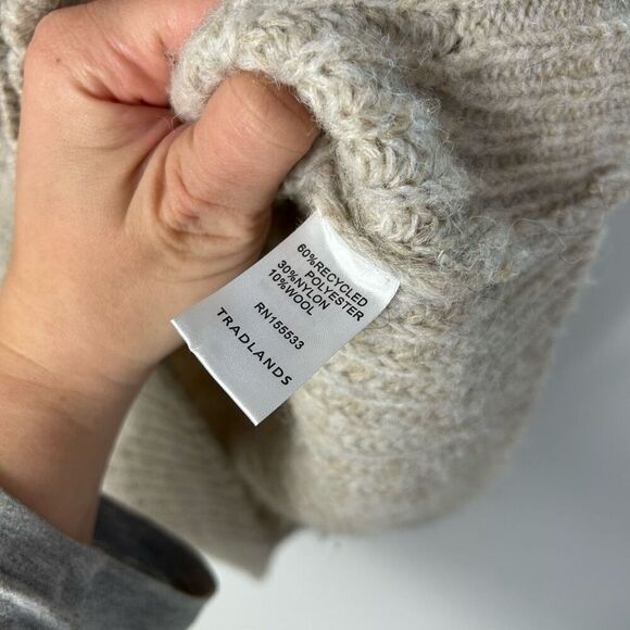Tradlands Judith cocoon cardigan in oatmeal heather size XS - Picture 9 of 11